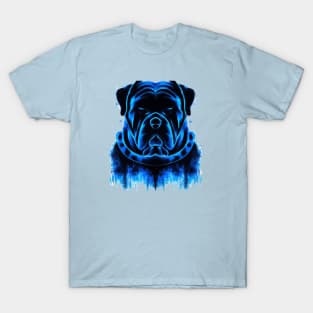 Mastiff Large Dog Minimal Stencil Art T-Shirt